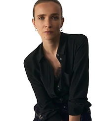 The Fold Women's Corso Silk Collared Blouse