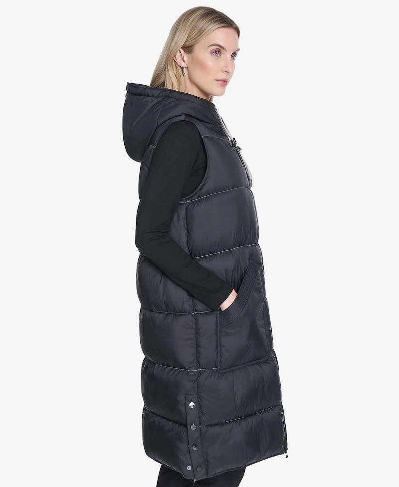 Andrew Marc Women's Kerr Horizontal Rail Quilted Matte Shell Puffer Vest