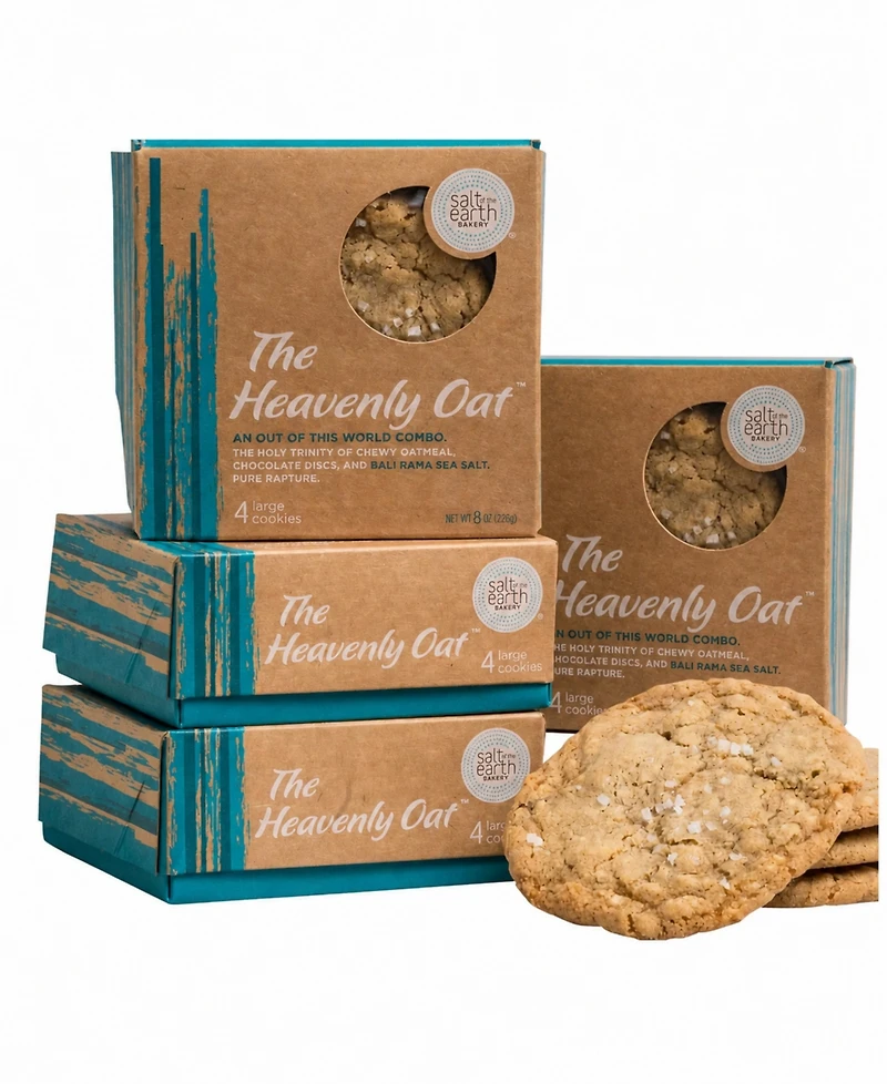 Salt of the Earth Bakery Fresh Baked Oatmeal Chocolate Chip Cookies Gourmet Boxes, 16-Piece