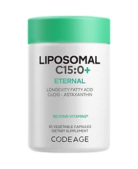 Codeage Liposomal C15:0 Plus, Pentadecanoic Acid, Coenzyme Q10, Astaxanthin, Phospholipid Complex, 30 Count