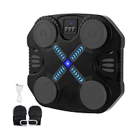 Artudatech Music Boxing Machine - Bluetooth, Led Lights, 5 Speed Levels, Wall-Mount Punching Game