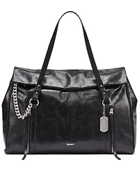 Dkny Skye Large Faux Leather Snap Closure Satchel