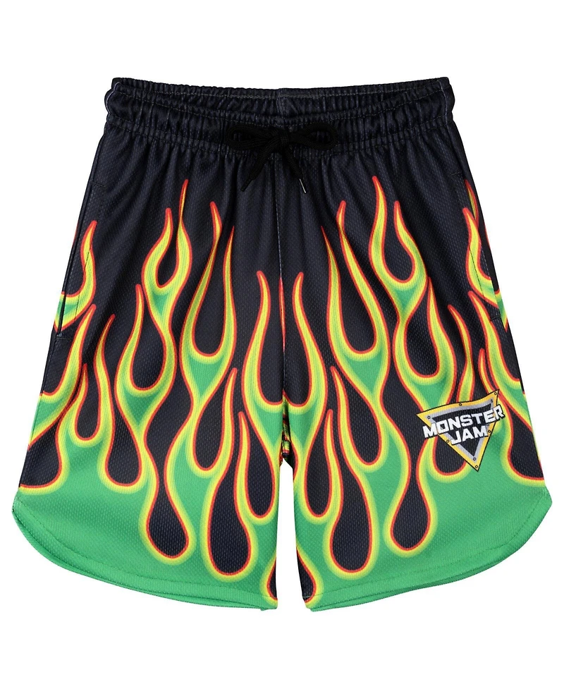 Monster Jam Boys' 4-20 Graphic Athletic T-Shirt and Shorts, 2-Piece Set