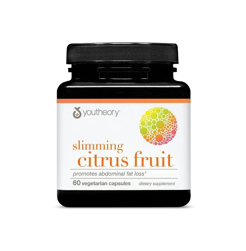 Youtheory Slimming Citrus Fruit Health Supplement with Chromium Supports Overall Wellness 60 Vegetarian Capsules