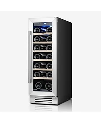 Yeego 12 Inch Wine Cooler 20 Bottle, Built-in/Freestanding Glass Door Fridge 40-65degree(s)F,For White,Red,Champagne With 3 Led Lights