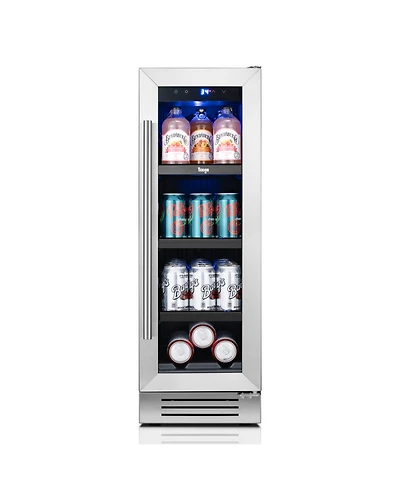 Yeego 12 Inch Beverage Refrigerator Hold 60-80 Cans,Soda,Beer,Drink Mini Fridge 34degree(s)F-54degree(s)F Drink Cooler Home,Bar Freestanding/Built-in