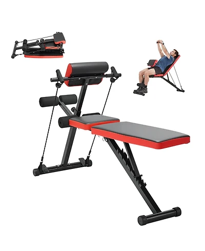 Hongge 770 lb Foldable Roman Chair Hyperextension Weight Bench