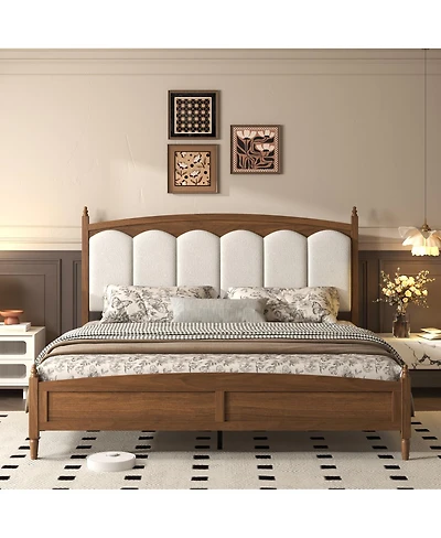 Streamdale Furniture King Size Upholstered Platform Bed Frame