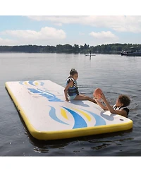 Rave Sports Aqua Mat Deluxe 15 Inflatable Floating Water Mat