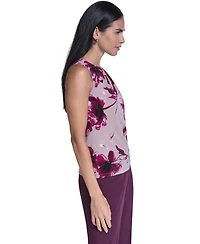 Calvin Klein Women's Floral-Print Sleeveless Blouse