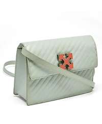 Pre-Owned Off-White Women's Jitney 2.0 Diagonal Quilted Leather Shoulder Bag