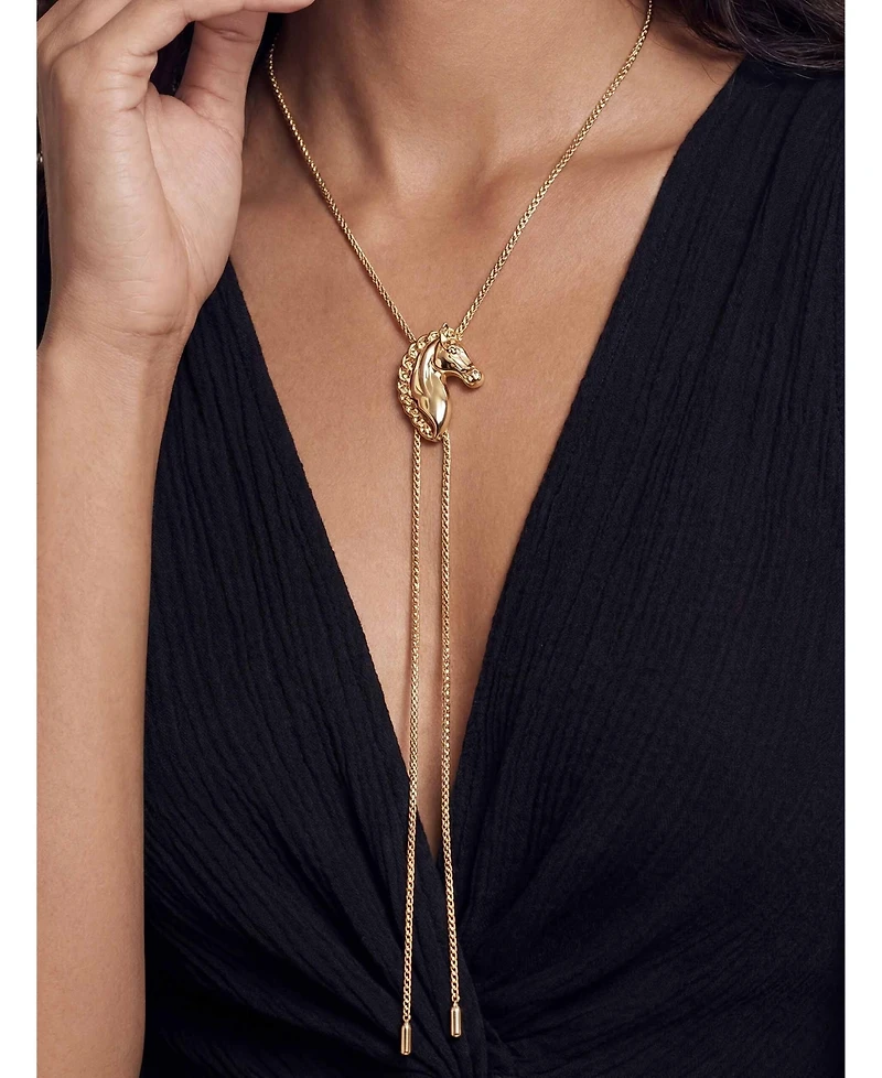 Ettika 18k Gold-Plated Stallion Lariat Necklace