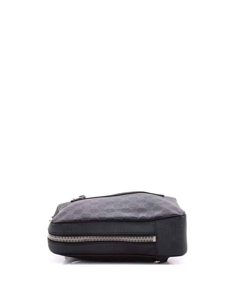 Pre-Owned Gucci Small Soft Zip Sling Bag Gg Coated Canvas
