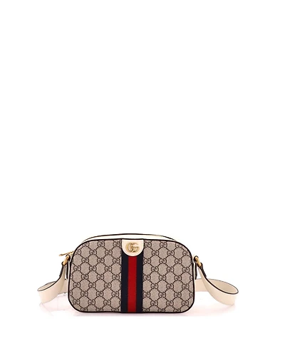 Pre-Owned Gucci Small Ophidia Camera Shoulder Bag Gg Coated Canvas with Leather