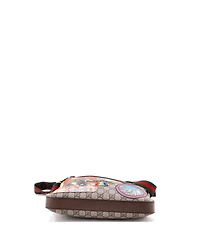 Pre-Owned Gucci Medium Courrier Zip Messenger Gg Coated Canvas with Applique