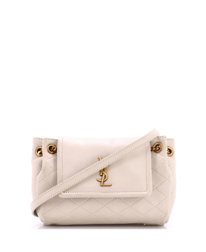 Pre-Owned Saint Laurent Mini Nolita Satchel Quilted Leather