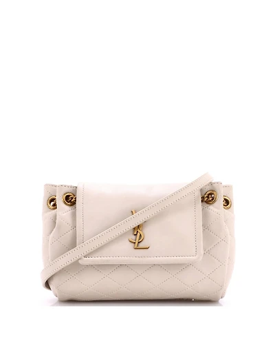 Pre-Owned Saint Laurent Mini Nolita Satchel Quilted Leather