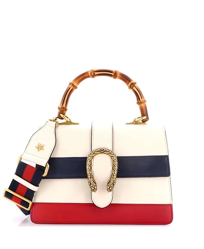 Pre-Owned Gucci Medium Dionysus Bamboo Top Handle Bag Colorblock Leather
