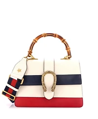 Pre-Owned Gucci Medium Dionysus Bamboo Top Handle Bag Colorblock Leather