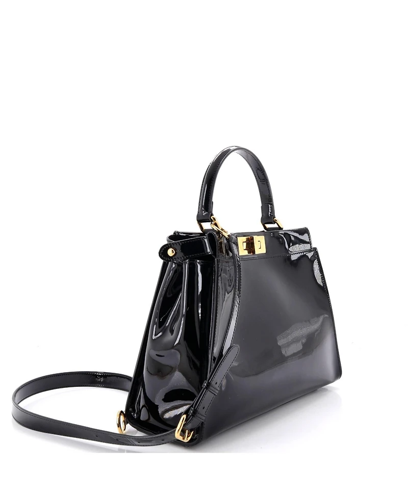 Pre-Owned Fendi Regular Peekaboo Bag Patent
