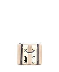 Pre-Owned Chloe Small Woody Tote Canvas with Leather