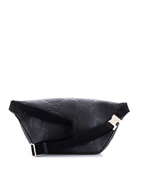 Pre-Owned Gucci Front Pocket Belt Bag Jumbo Gg Embossed Leather