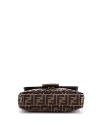 Pre-Owned Fendi Medium Midi Baguette Chain Bag Zucca Canvas