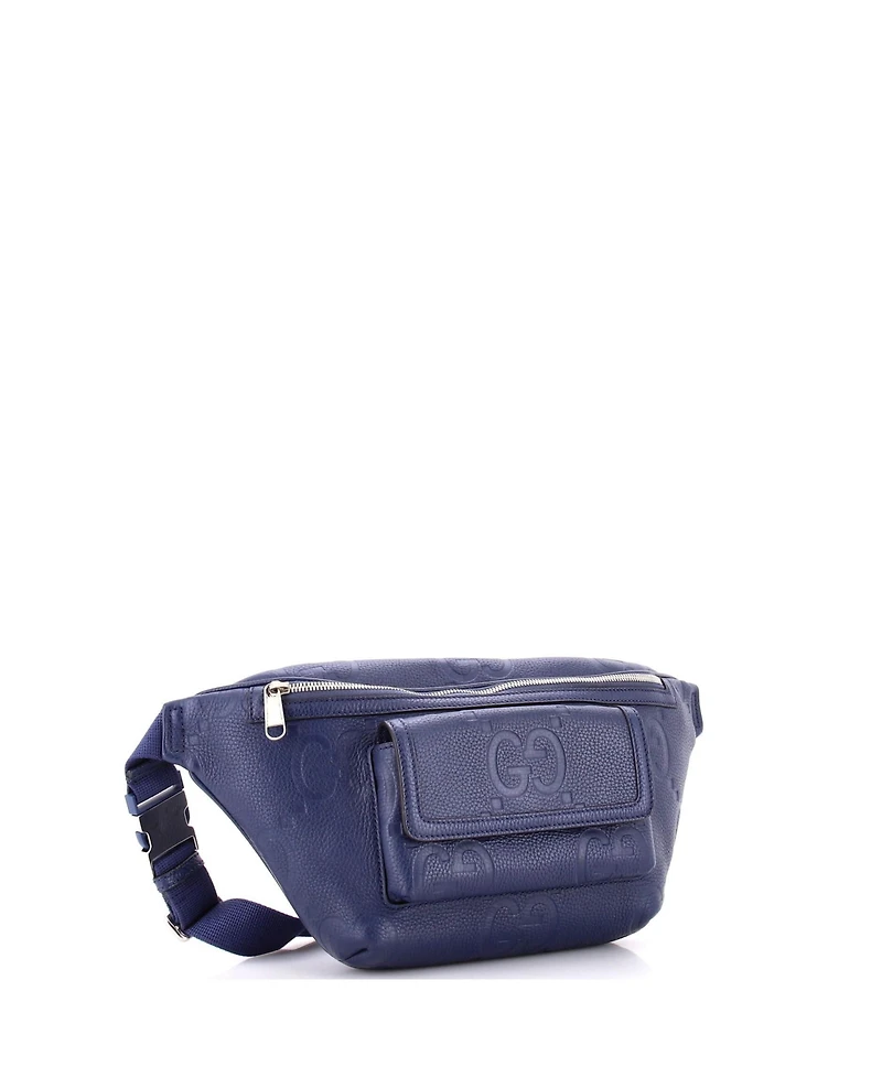 Pre-Owned Gucci Front Pocket Belt Bag Jumbo Gg Embossed Leather
