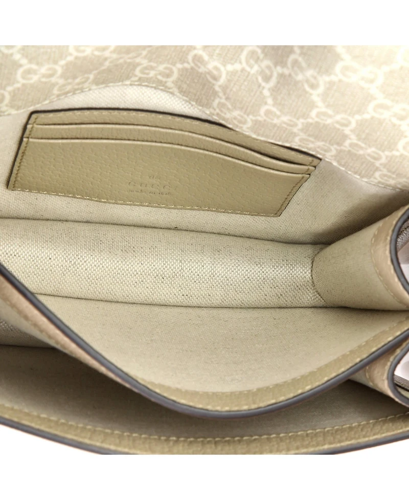 Pre-Owned Gucci Mini Interlocking G Patch Messenger Bag Gg Coated Canvas