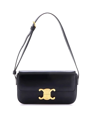 Pre-Owned Celine Triomphe East-West Shoulder Bag Smooth Calfskin