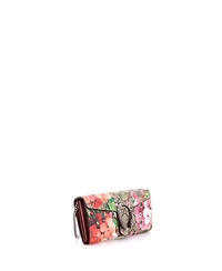 Pre-Owned Gucci Long Dionysus Chain Wallet Blooms Print Gg Coated Canvas