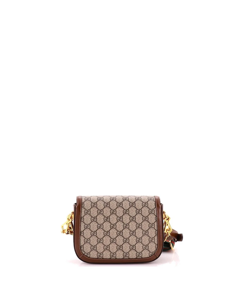 Pre-Owned Gucci Mini Horsebit 1955 Shoulder Bag Gg Coated Canvas with Leather