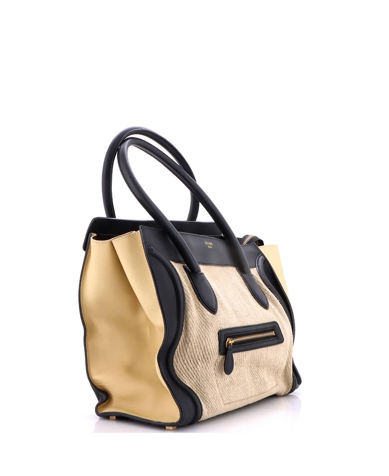 Pre-Owned Celine Tricolor Shoulder Luggage Bag Canvas and Leather