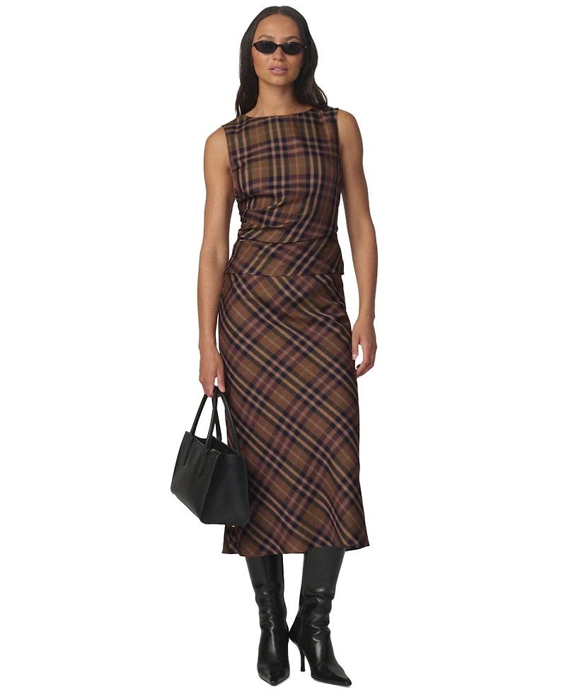 Joe's Jeans Women's The Meg Plaid Sleeveless Top