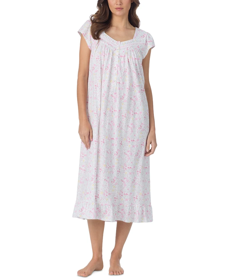 Eileen West Women's Sweetheart Neck Cap-Sleeve Nightgown