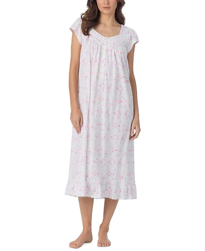 Eileen West Women's Sweetheart Neck Cap-Sleeve Nightgown