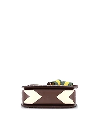 Pre-Owned Gucci Medium Bamboo 1947 Top Handle Bag Printed Gg Coated Canvas and Studded Leather