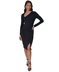 Donna Karan New York Petite Asymmetrical Long-Sleeve Sheath Dress