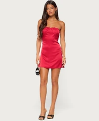 Edikted Women's Nali Satin Strapless Mini Dress