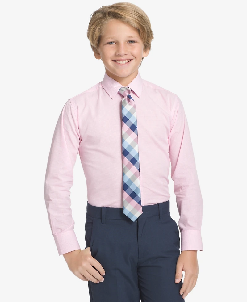 Tommy Hilfiger Big Boys All-Over Buffalo Grid Zipper Tie