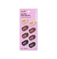 Gimme Beauty Lay Flat Claw Clip Set Non-Slip, Sleek Accessory Pack Perfect for Fine Hair Comfortable, All-Day Hold with Firm Grip 8 Pack