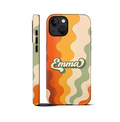 Lisen Retro Name Wave 2-Layer Durable Phone Case Compatible with Apple iPhone 17 Pro