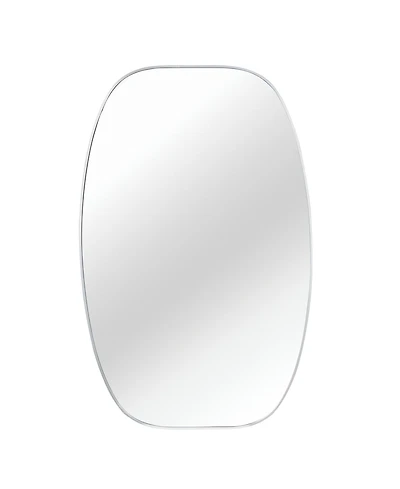 Phying Metal Framed Oval Vanity Mirror 30x48 Inch Wall Mount Modern Sleek Decorative Wall Mirror for Bathroom Bedroom Home Decoration