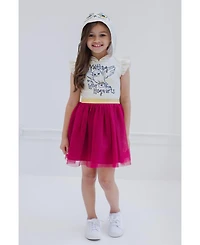 Harry Potter Hedwig Owl Girls Mesh Tulle Dress Purple Toddler| Child