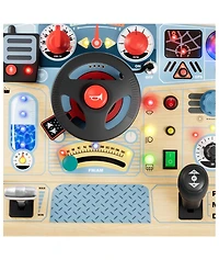 Top Bright Busy Board Toys with Led Light Sensory Toys with Sounds and Switches, Activity Board Car Driving Toy for Toddler