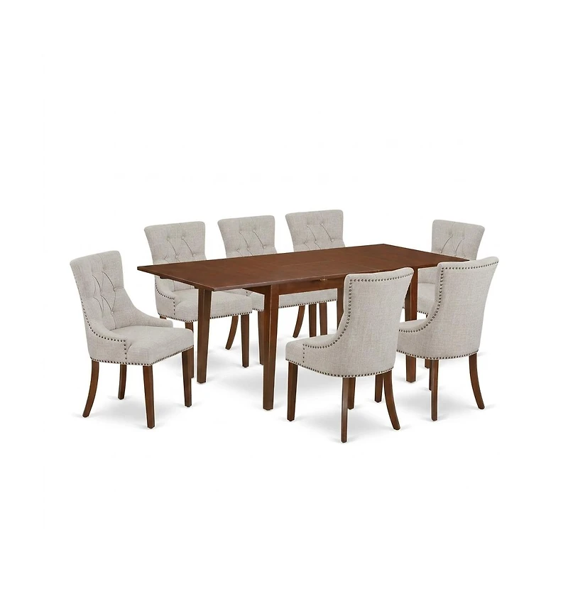 East West Furniture Mahogany Dining Room Set