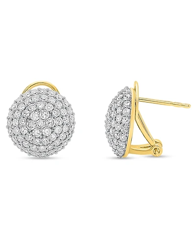 Forever Grown Diamonds Lab-Grown Diamond Dome Stud Earrings (2 ct. t.w.) Sterling Silver (Also 14k Gold-Plated Silver)