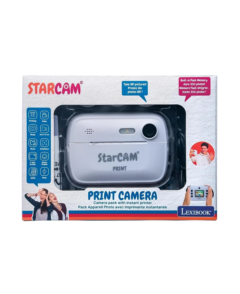 Lexibook StarCAM Print Instant Print Camera with Rechargeable Battery