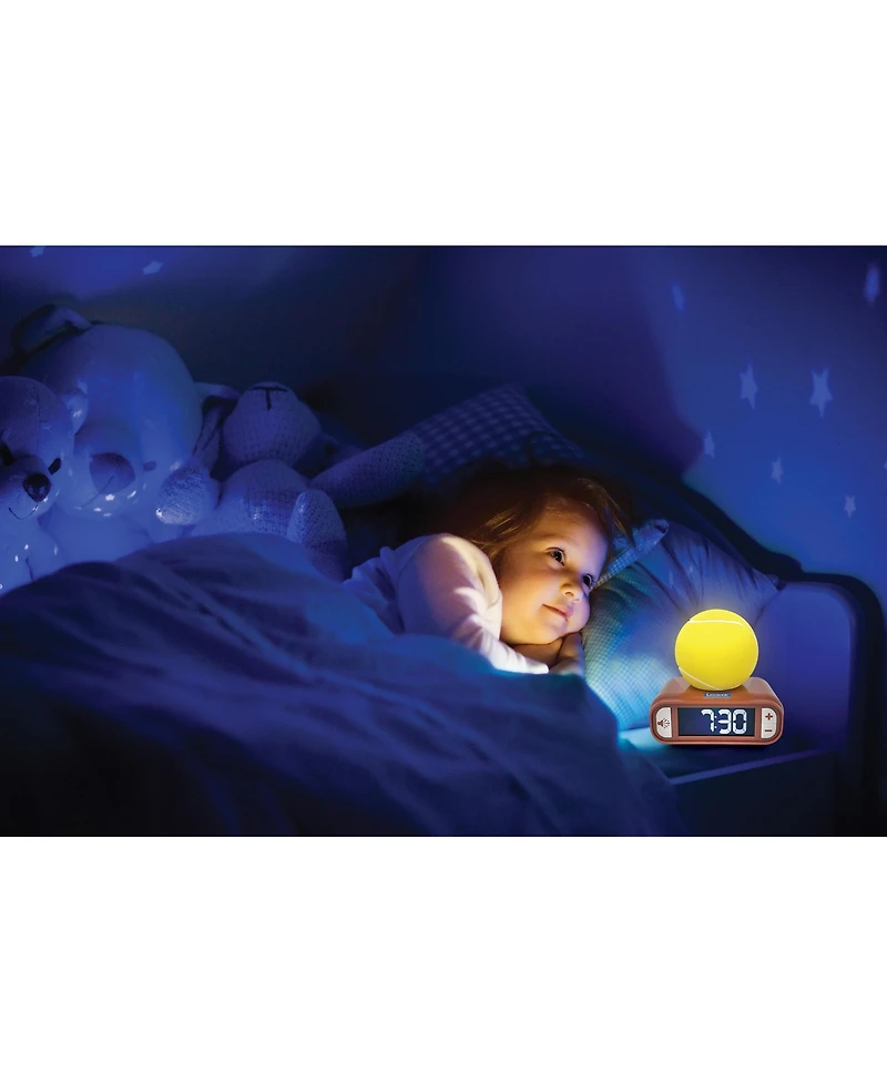 Lexibook, Tennis, Tennis Nightlight Alarm Clock, Sounds and Melodies, Backlit Lcd Screen, Luminous, Snooze, RL800T