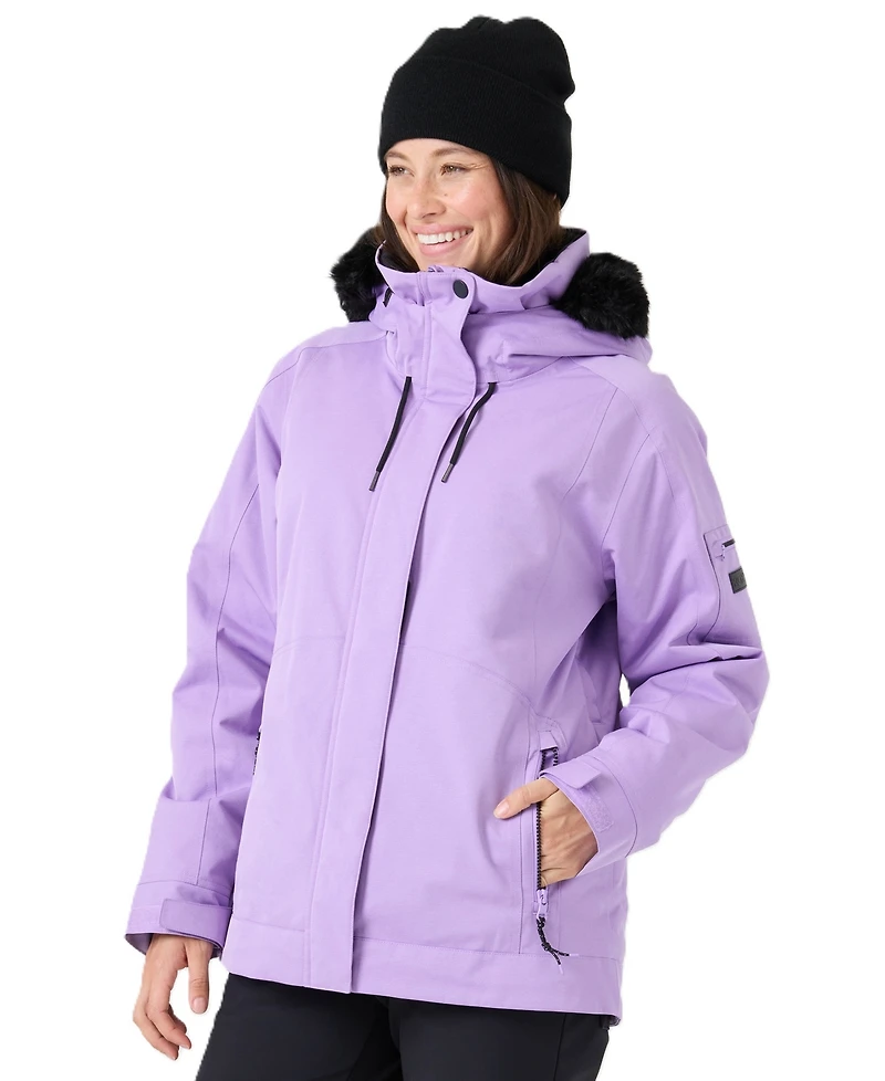 Roxy Women's Meade Removable-Faux-Fur Hooded Jacket
